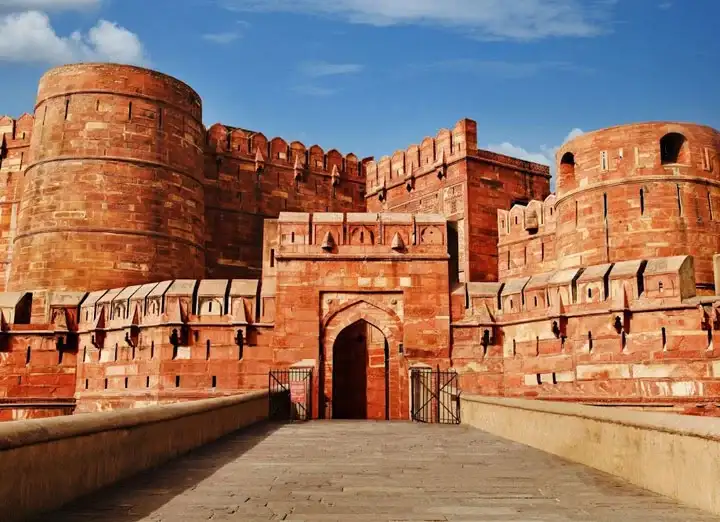 Agra Fort red sandstone Mughal fort UNESCO site Uttar Pradesh India